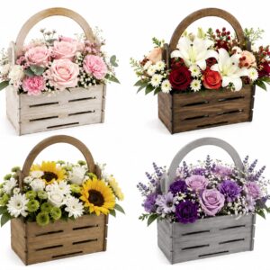 mini wooden flower tray